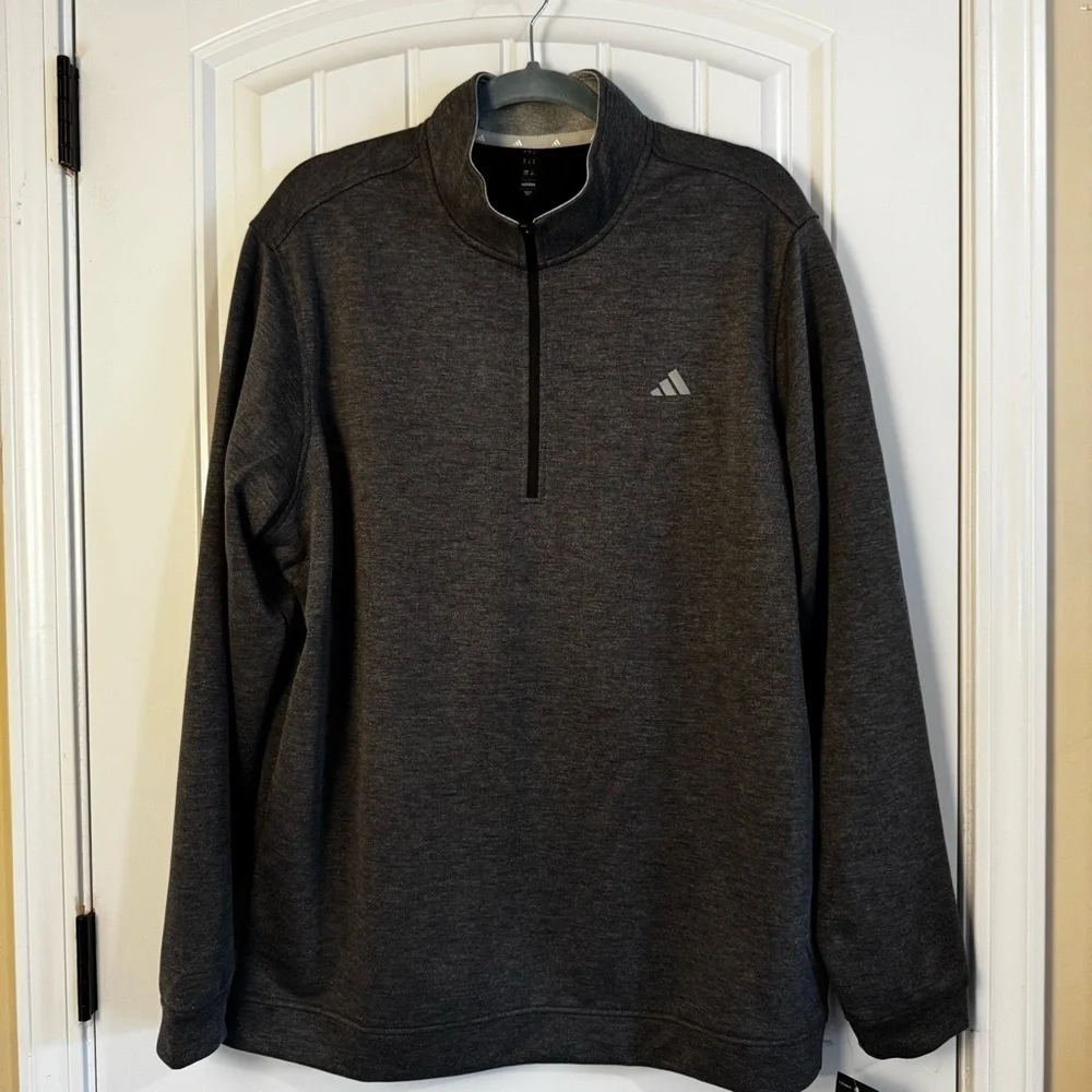 Adidas Charcoal Quarter-Zip Top NWT